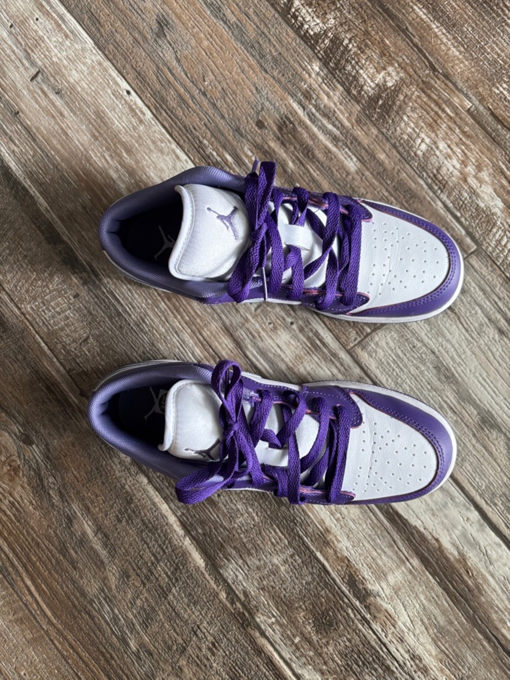 Nike Air Jordan Kids Women Low-Top Sneaker - Purple and White